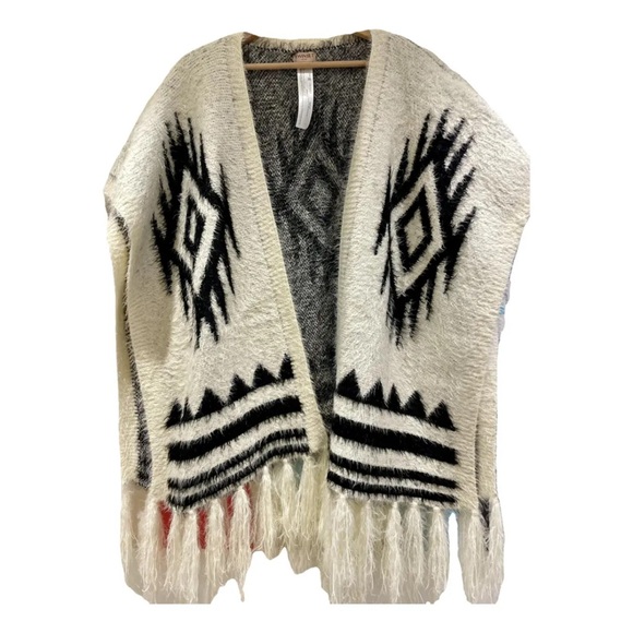 Wool‎ Blend Women’s Poncho Aztec Western OS NWT - Picture 6 of 10